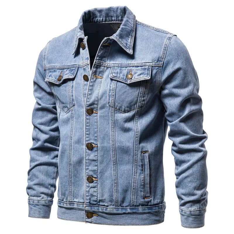 Men’s Denim Jacket – Slim Fit Cotton Casual Vintage Jacket
