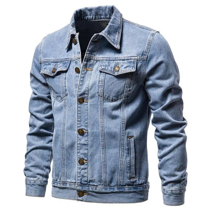 Men’s Denim Jacket – Slim Fit Cotton Casual Vintage Jacket