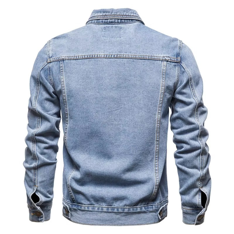 Men’s Denim Jacket – Slim Fit Cotton Casual Vintage Jacket