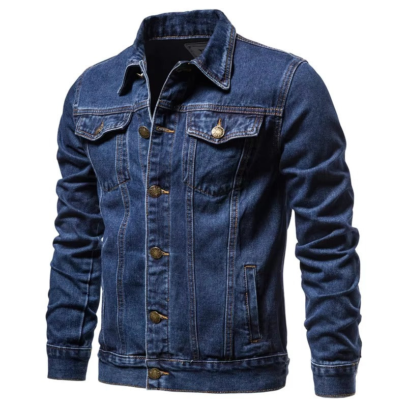 Men’s Denim Jacket – Slim Fit Cotton Casual Vintage Jacket