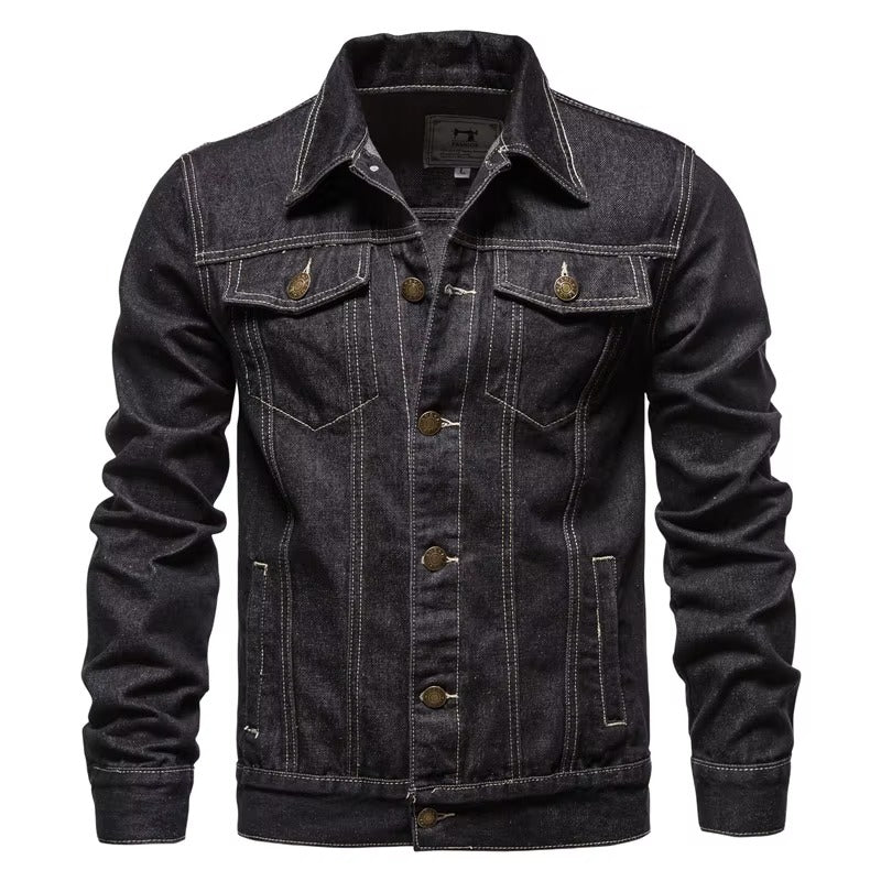 Men’s Denim Jacket – Slim Fit Cotton Casual Vintage Jacket