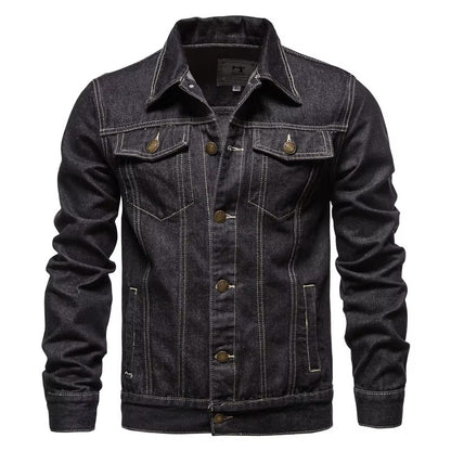 Men’s Denim Jacket – Slim Fit Cotton Casual Vintage Jacket