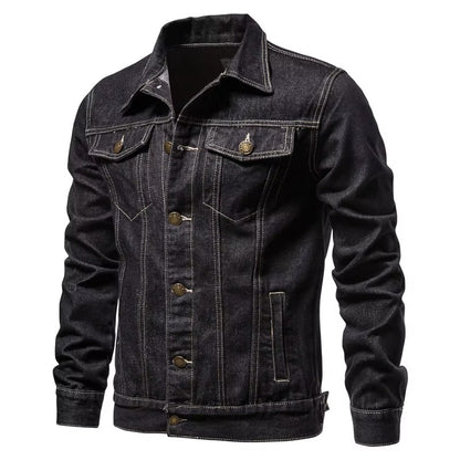 Men’s Denim Jacket – Slim Fit Cotton Casual Vintage Jacket