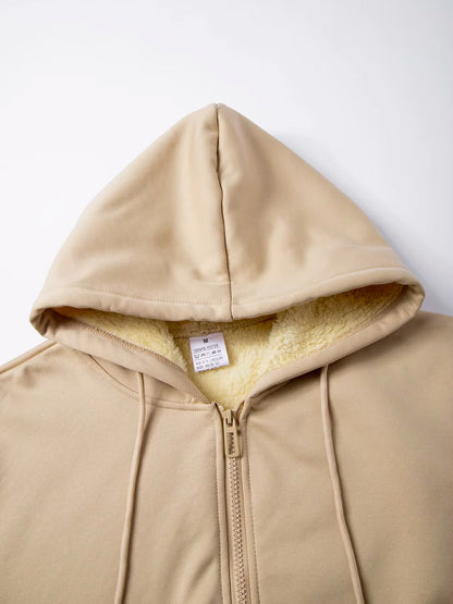 Brookmonts Men’s Fleece Hoodie – Thick Warm Zip-Up Jacket for Winter