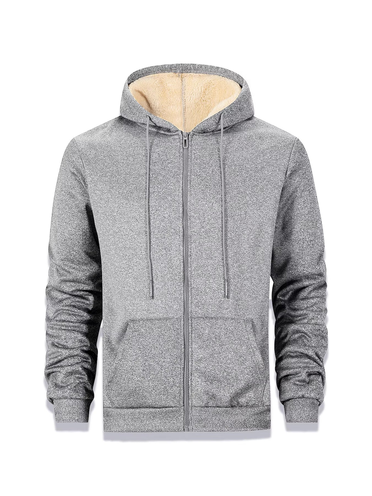 Brookmonts Men’s Fleece Hoodie – Thick Warm Zip-Up Jacket for Winter