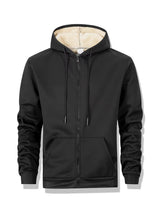 Brookmonts Men’s Fleece Hoodie – Thick Warm Zip-Up Jacket for Winter