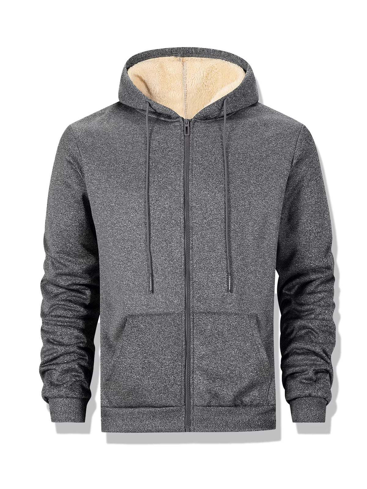 Brookmonts Men’s Fleece Hoodie – Thick Warm Zip-Up Jacket for Winter