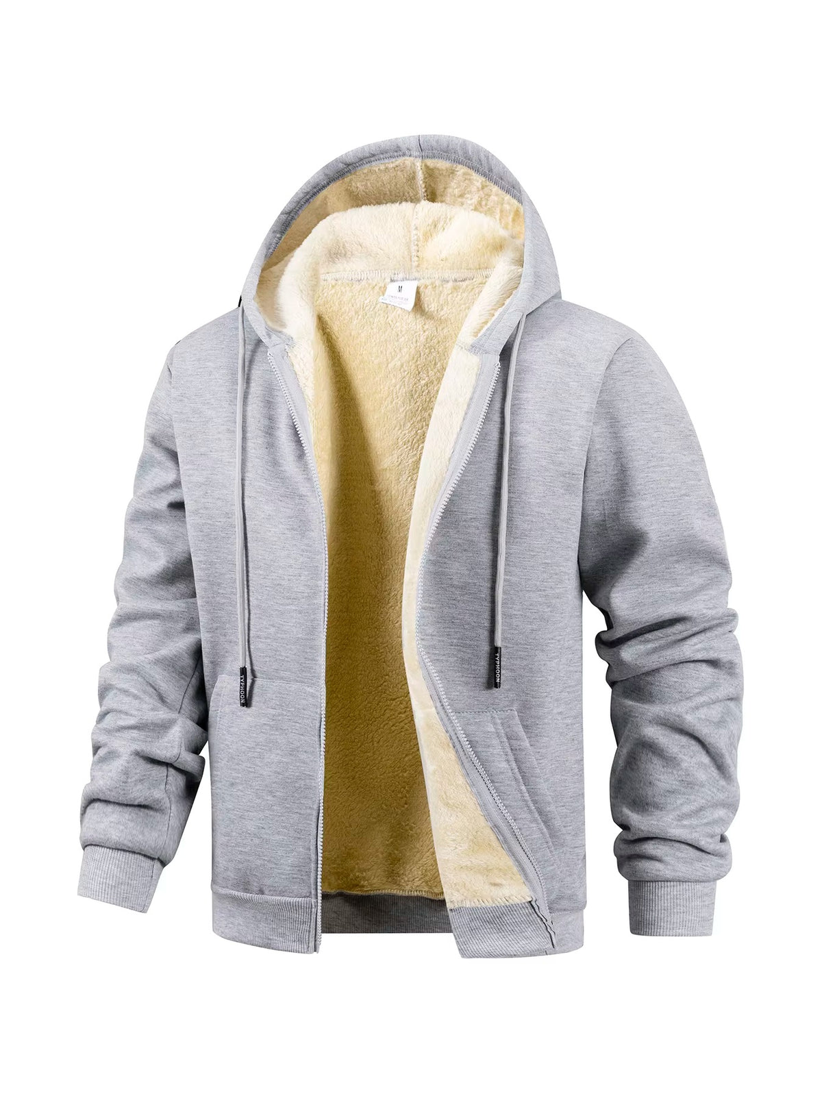 Brookmonts Men’s Fleece Hoodie – Thick Warm Zip-Up Jacket for Winter