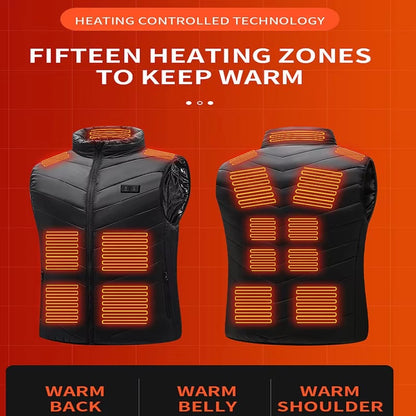 Brookmonts Unisex Heated Vest – 21-Zone Graphene USB Heating Winter