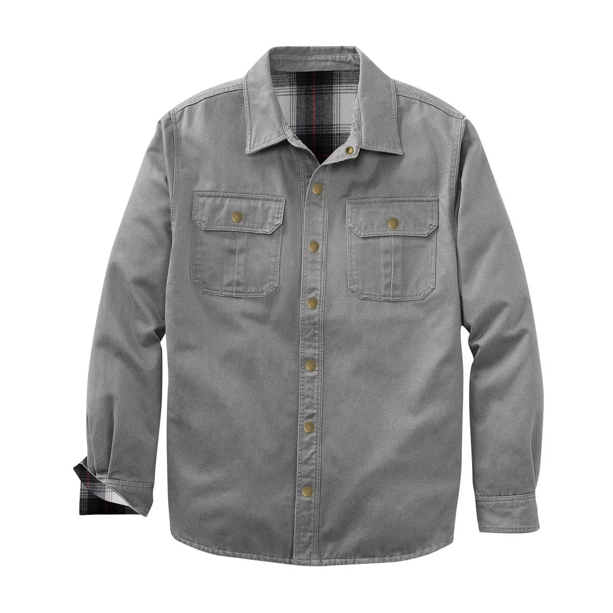 Brookmonts Men’s Shirt Jacket – Fleece Lined Multi-Pocket Winter Coat