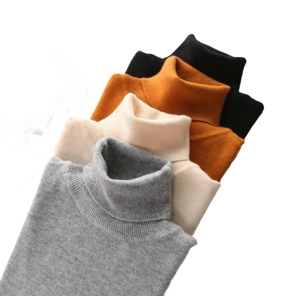 Brookmonts Men’s Turtleneck Sweater – Cashmere Cotton Blend Jumper