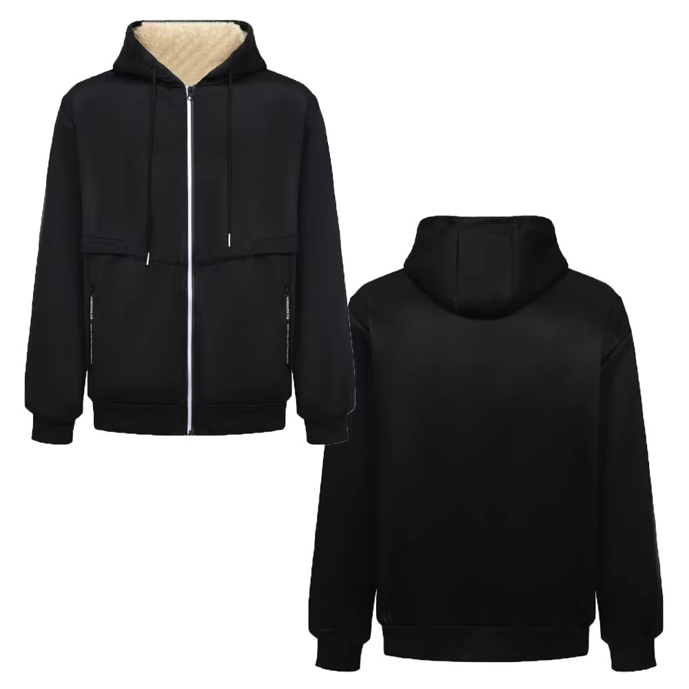 Brookmonts Men’s Winter Hoodie – Thick Plush Lined Zipper Jacket
