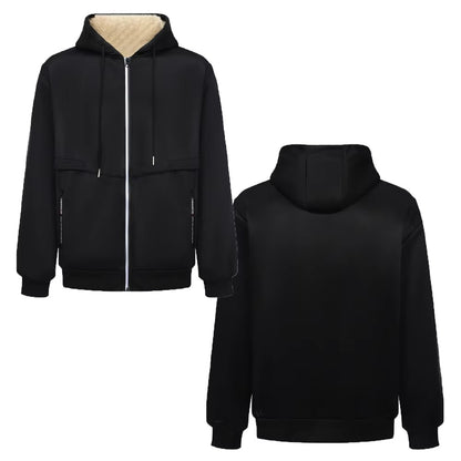 Brookmonts Men’s Winter Hoodie – Thick Plush Lined Zipper Jacket