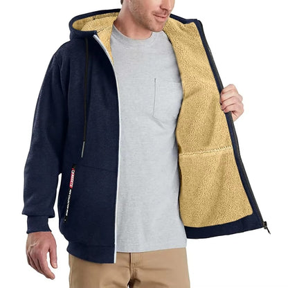 Brookmonts Men’s Winter Hoodie – Thick Plush Lined Zipper Jacket
