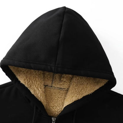 Brookmonts Men’s Winter Hoodie – Thick Plush Lined Zipper Jacket