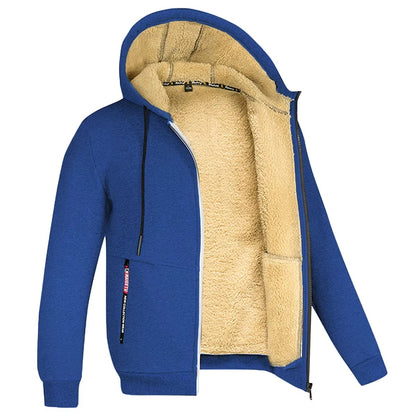 Brookmonts Men’s Winter Hoodie – Thick Plush Lined Zipper Jacket