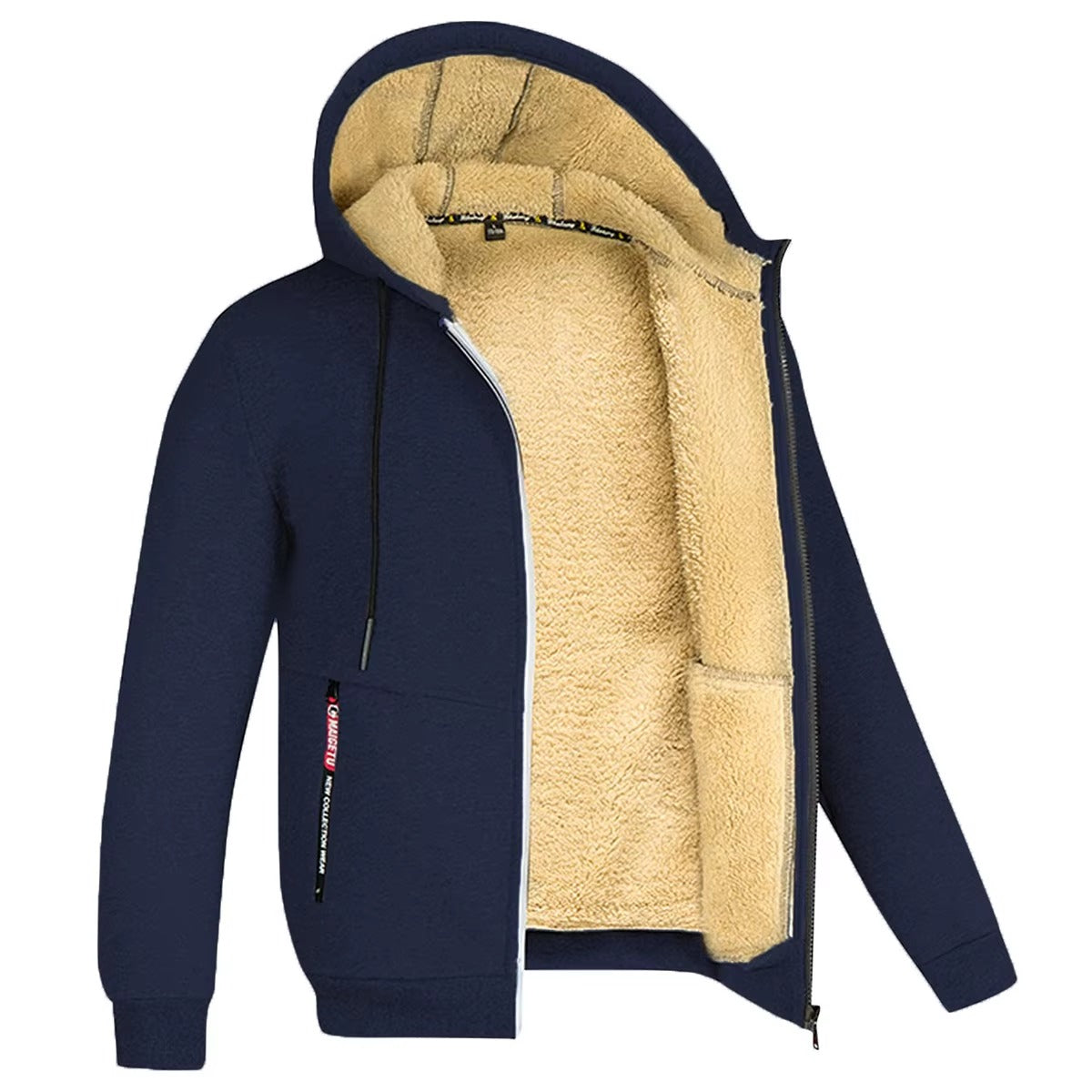 Brookmonts Men’s Winter Hoodie – Thick Plush Lined Zipper Jacket