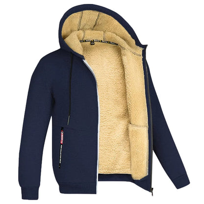 Brookmonts Men’s Winter Hoodie – Thick Plush Lined Zipper Jacket