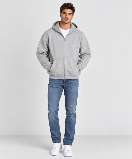 Brookmonts Men’s Zip-Up Hoodie – Casual Hooded Sportswear Jacket