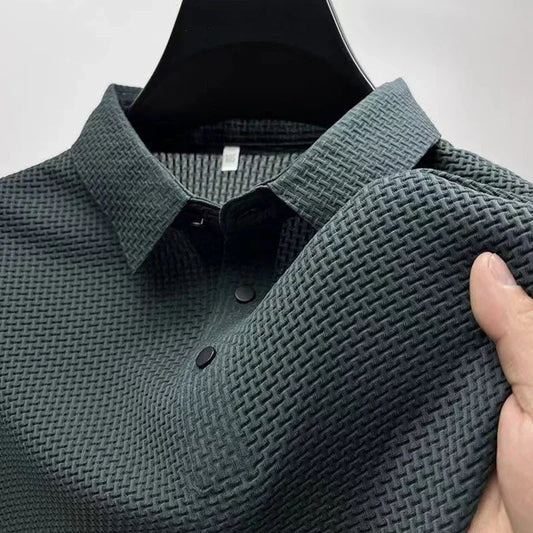 The Beaumont — Men's Textured Knit Polo Shirt