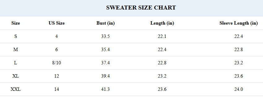 Brookmonts Women’s Merino Wool Sweater – Turtleneck Long Sleeve Knit Size Chart