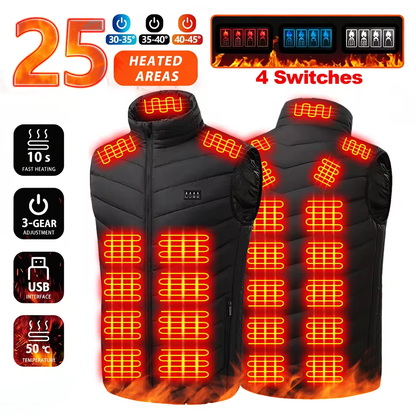 Brookmonts Unisex Heated Vest – 25-Zone Fast Heating Thermal Outdoor