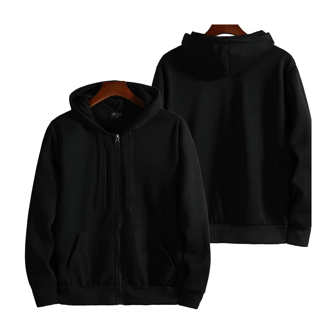 Unisex Zip-Up Hoodie – Casual Loose Fit Long Sleeve Sweatshirt