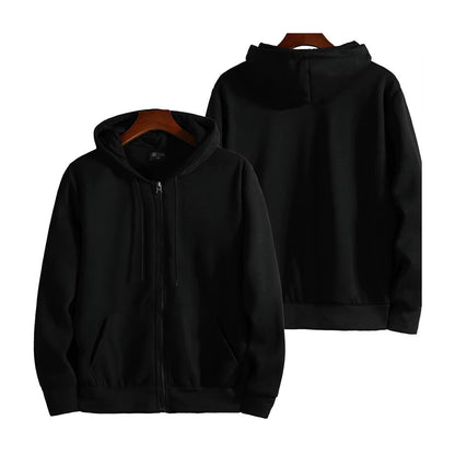 Unisex Zip-Up Hoodie – Casual Loose Fit Long Sleeve Sweatshirt