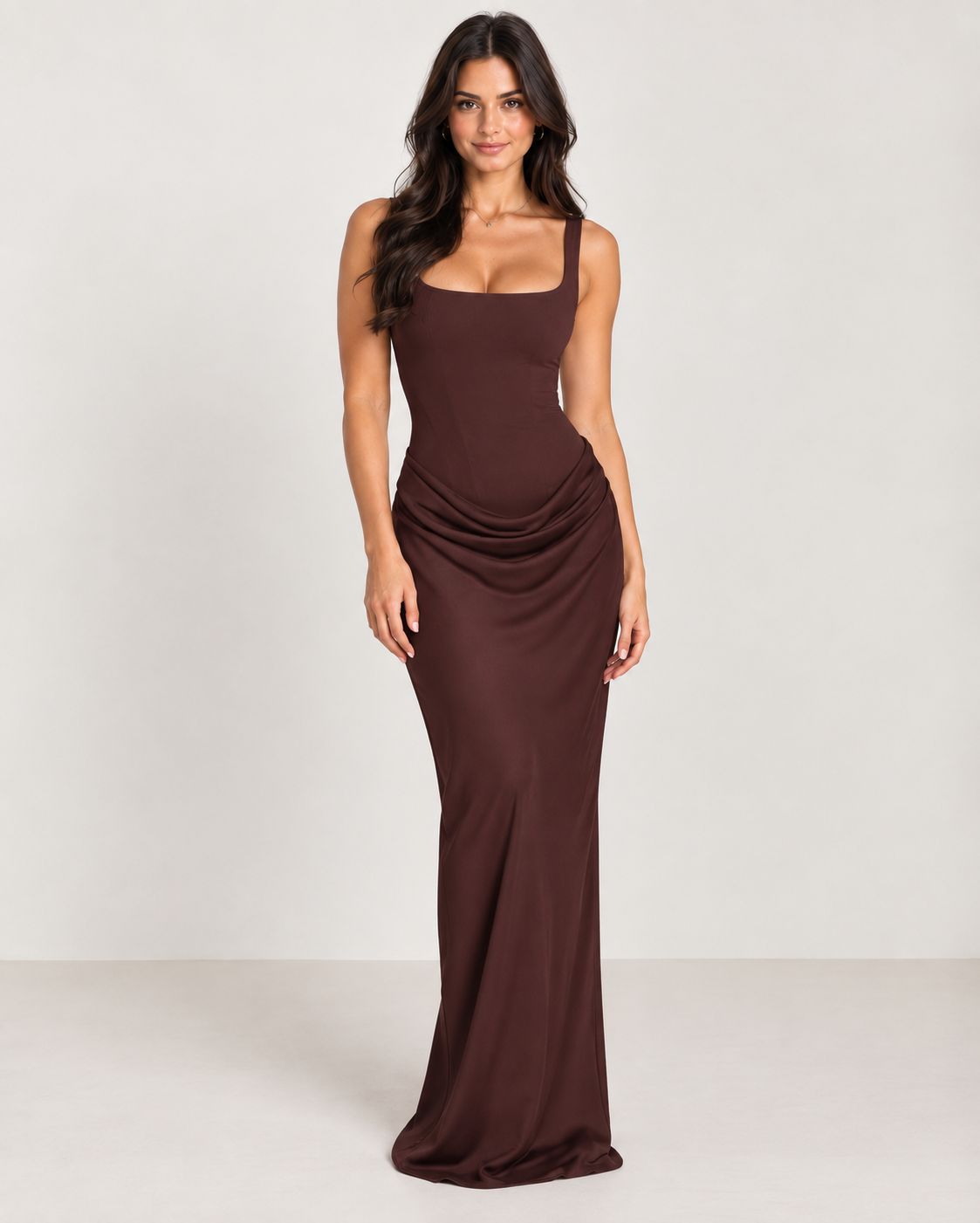 Brookmonts Women’s Halter Dress – Slim Fit Sleeveless Pleated Party Dress