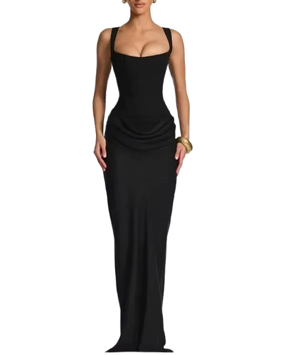 Brookmonts Women’s Halter Dress – Slim Fit Sleeveless Pleated Party Dress
