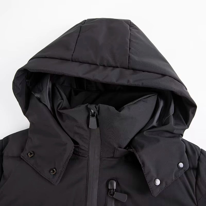 Brookmonts Women’s Hooded Padded Winter Coat – Belted Warm Parka