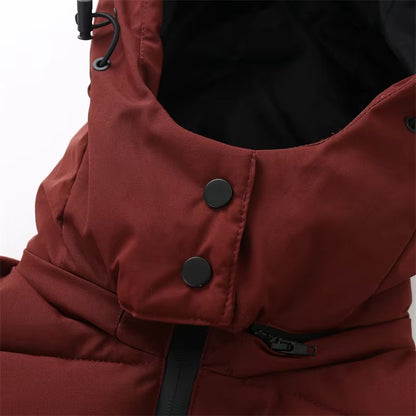 Brookmonts Women’s Hooded Padded Winter Coat – Belted Warm Parka