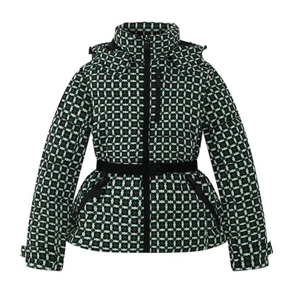 Brookmonts Women’s Hooded Padded Winter Coat – Belted Warm Parka