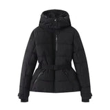 Brookmonts Women’s Hooded Padded Winter Coat – Belted Warm Parka
