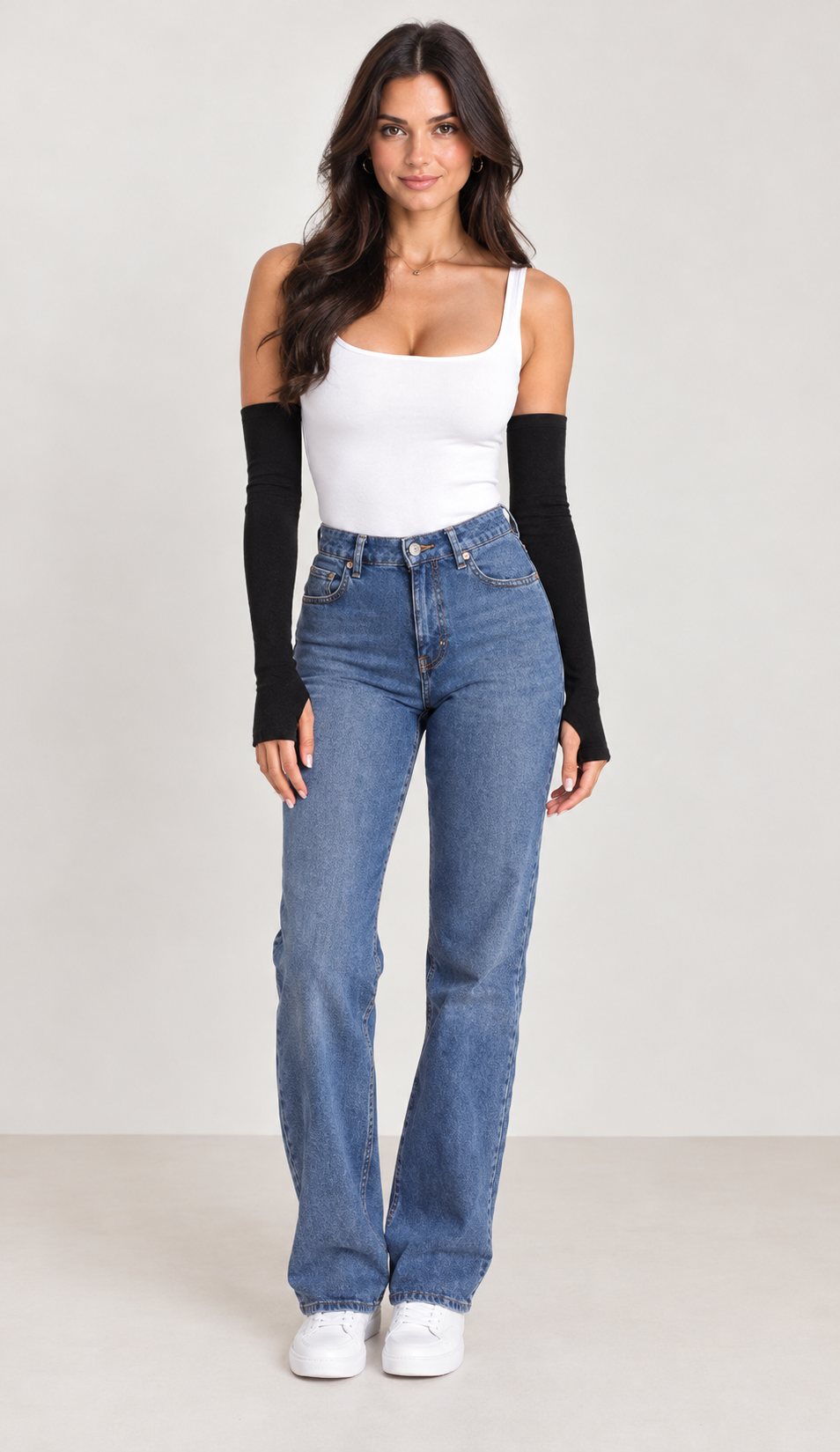 Brookmonts Women’s Knitted Arm Warmers – Y2K Elbow-Length Sleeves