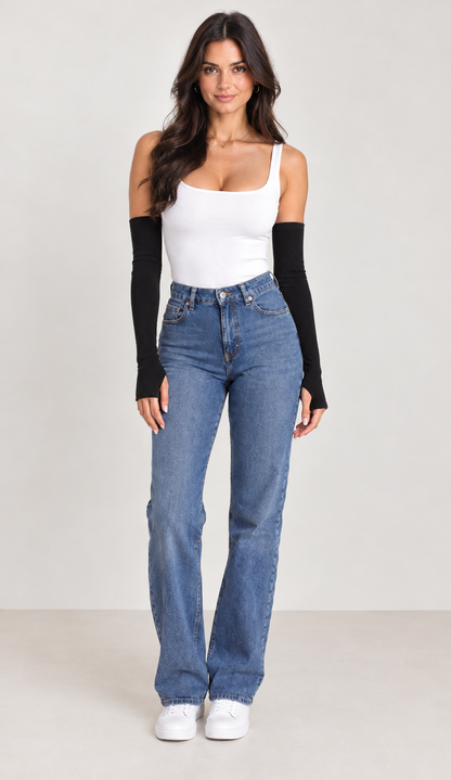 Brookmonts Women’s Knitted Arm Warmers – Y2K Elbow-Length Sleeves