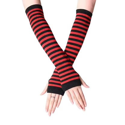 Brookmonts Women’s Knitted Arm Warmers – Y2K Elbow-Length Sleeves