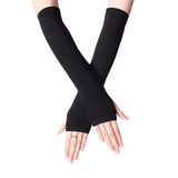 Brookmonts Women’s Knitted Arm Warmers – Y2K Elbow-Length Sleeves
