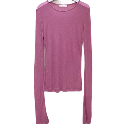 Brookmonts Women’s Long Sleeve T-Shirt – Slim Fit Stretch Crewneck Top
