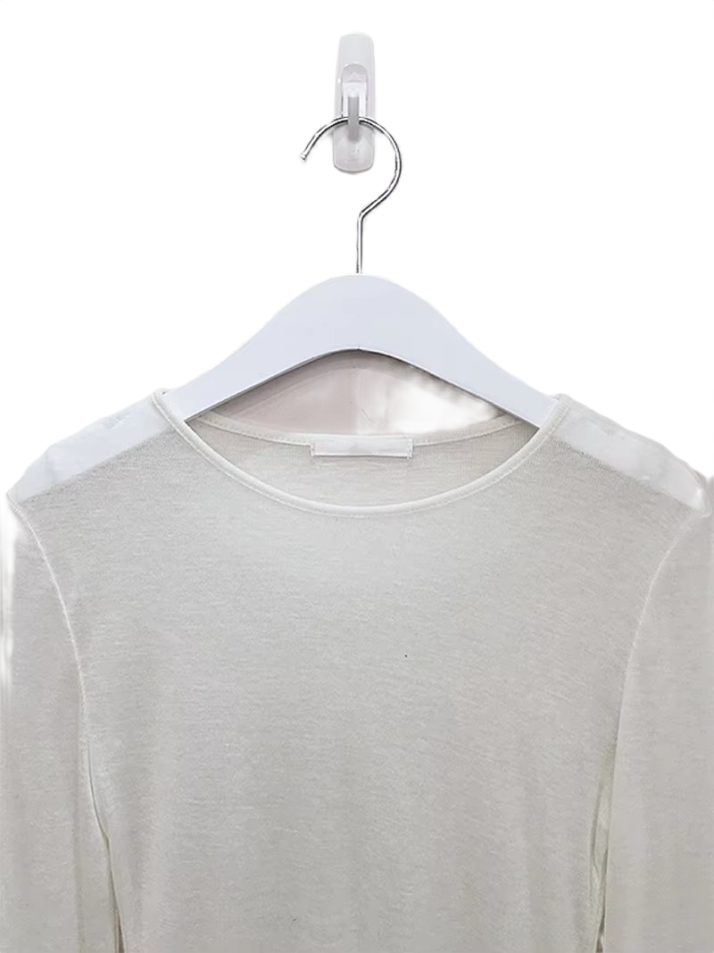 Brookmonts Women’s Long Sleeve T-Shirt – Slim Fit Stretch Crewneck Top