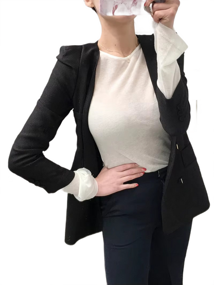 Brookmonts Women’s Long Sleeve T-Shirt – Slim Fit Stretch Crewneck Top