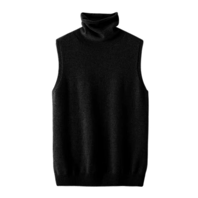 Brookmonts Women’s Merino Wool Turtleneck Vest – Sleeveless Knit Sweater