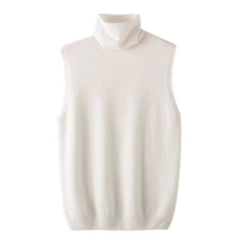 Brookmonts Women’s Merino Wool Turtleneck Vest – Sleeveless Knit Sweater