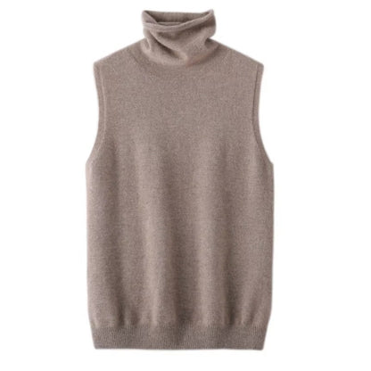 Brookmonts Women’s Merino Wool Turtleneck Vest – Sleeveless Knit Sweater