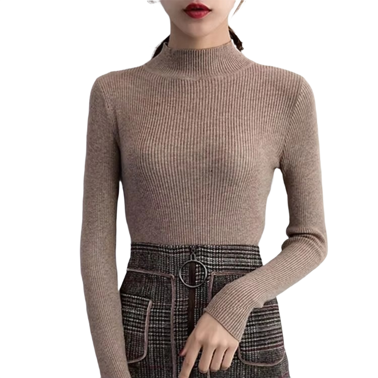 Brookmonts Women’s Mock Neck Sweater – Long Sleeve Stretch Knit Pullover