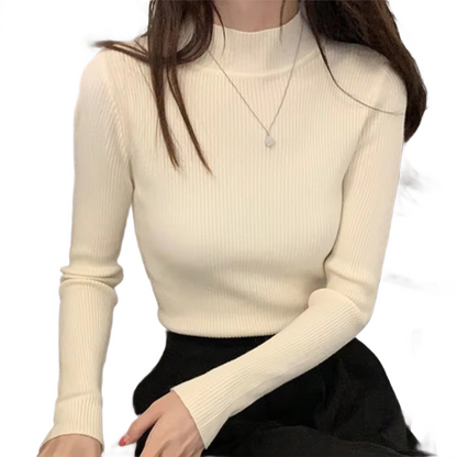 Brookmonts Women’s Mock Neck Sweater – Long Sleeve Stretch Knit Pullover