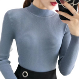 Brookmonts Women’s Mock Neck Sweater – Long Sleeve Stretch Knit Pullover