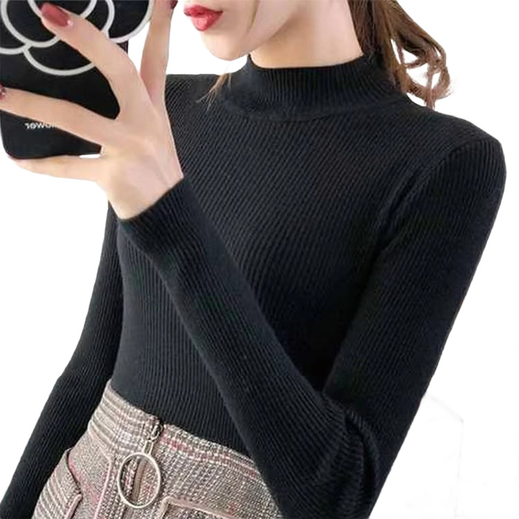 Brookmonts Women’s Mock Neck Sweater – Long Sleeve Stretch Knit Pullover