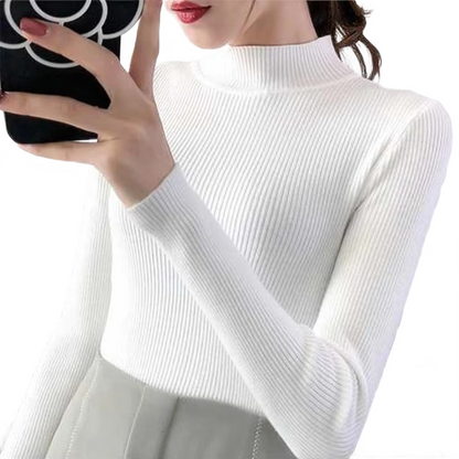 Brookmonts Women’s Mock Neck Sweater – Long Sleeve Stretch Knit Pullover