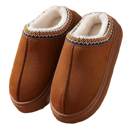 Brookmonts Women’s Plush Platform Slippers – Warm Faux Fur Winter Shoes